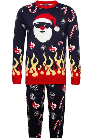 Denim Project Dpxmas Burning Santa Knitted Multip Navy