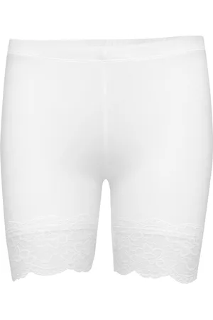 Cream Matilda Biker Shorts White
