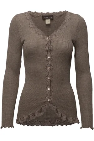 Rosemunde Rwbabette Ls V-Neck Regular Lace Ca Beige