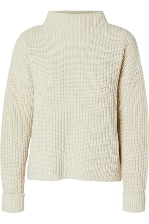 SELECTED Slfselma Ls Knit Pullover Noos Cream