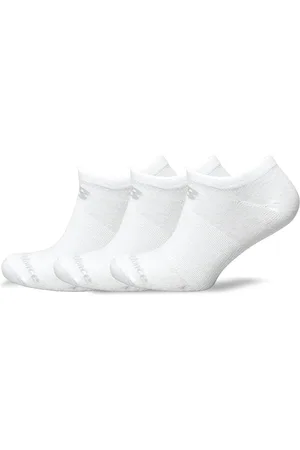 New Balance Performance Cotton Flat Knit No Show Socks 3 Pack White