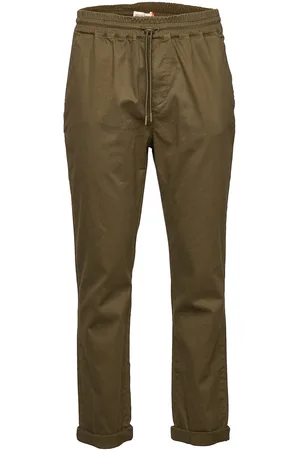 Revolution Loose Trousers With Vintage Wash And Elastic Waist Green