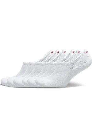 DANISH ENDURANCE No-Show Bamboo Socks 6-Pack White