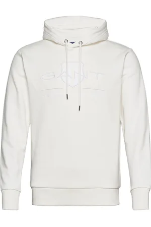 GANT Reg Tonal Shield Hoodie White