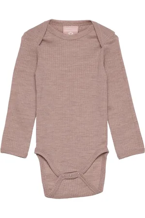 Smallstuff Body Ls, Off. White Drop Needle, Merino Wool Brown