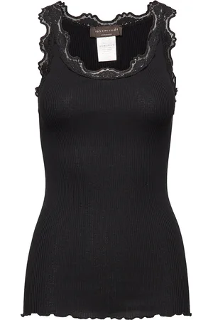 Rosemunde Rwbabette Silk Sl U-Neck Long Lace Black