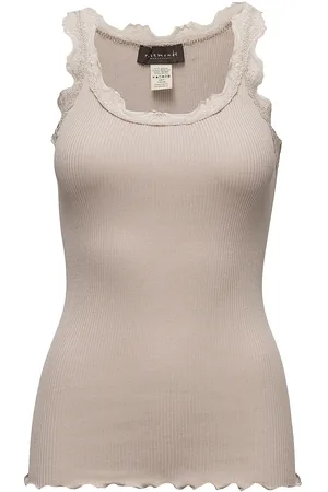 Rosemunde Rwbabette Silk Sl U-Neck Long Lace Beige