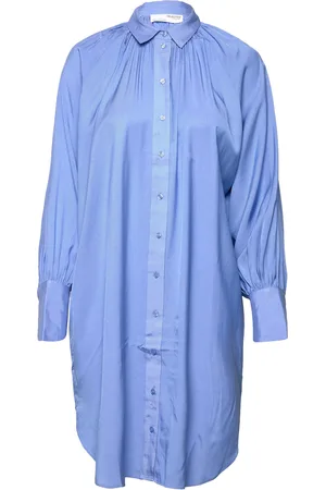SELECTED Slfalfa Ls Short Shirt Dress B Blue