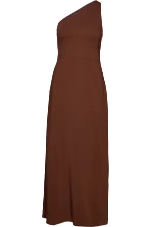 Ivy & Oak Shoulder Ankle Length Dress Brown