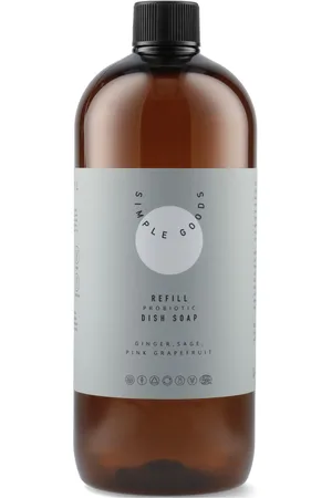 Simple Refill Dish Soap Ginger, Sage & Grapefruit 1000 Ml Brown