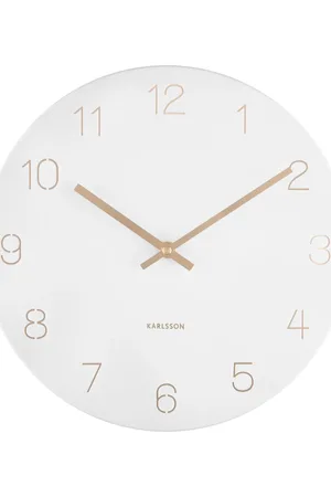 Karlsson Wall Clock Charm Engraved Numbers White