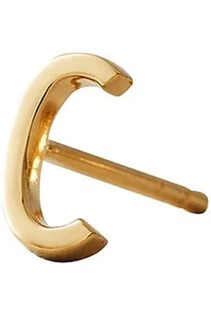 Design Letters Earring Studs Archetypes, Gold, A-Z Gold