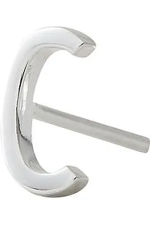 Design Letters Earring Studs Archetypes, Silver, A-Z Silver