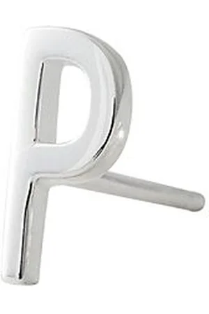 Design Letters Earring Studs Archetypes, Silver, A-Z Silver