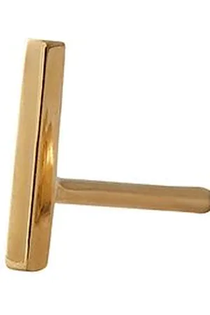 Design Letters Earring Studs Archetypes, Gold, A-Z Gold