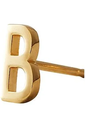 Design Letters Earring Studs Archetypes, Gold, A-Z Gold