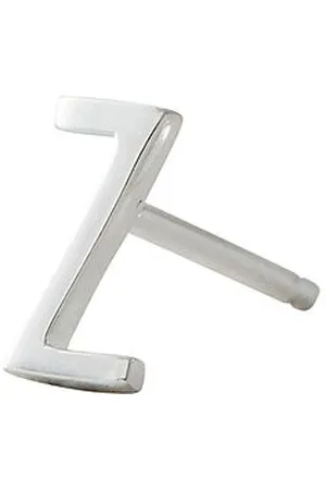Design Letters Earring Studs Archetypes, Silver, A-Z Silver