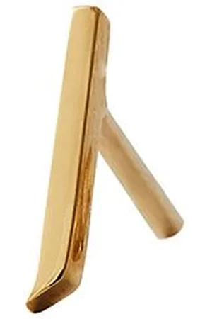 Design Letters Earring Studs Archetypes, Gold, A-Z Gold
