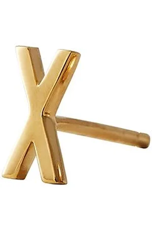 Design Letters Earring Studs Archetypes, Gold, A-Z Gold