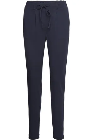 TOM TAILOR Jersey Loose Fit Pants Ankle Blue