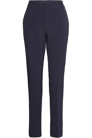 My Essential Wardrobe 26 The Tailored Straight Pant Navy