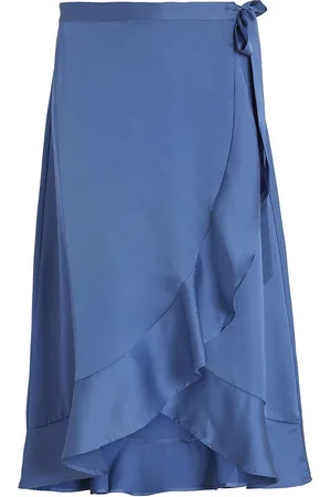 VILA Viellette Wrap Hw Skirt/Su - Noos Blue