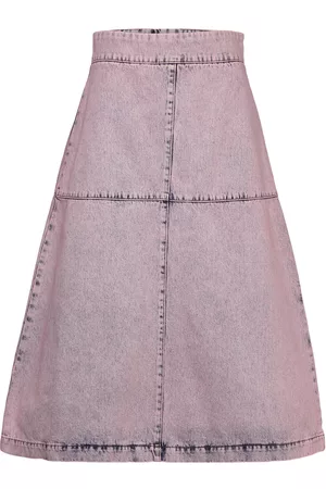 Mads Norgaard Kvinder Denimnederdele - Color Denim Lunar Skirt Pink