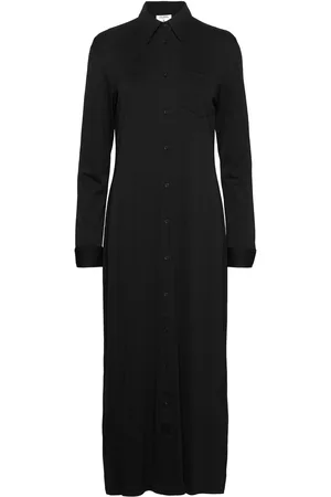 Filippa K Jersey Shirt Dress Black
