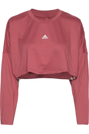 adidas Hyperglam Cut 3-Stripes Lightweight Over D Sweatshirt Pink