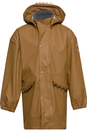 Mikk-Line Pu Rain Coat Croco Rec Brown