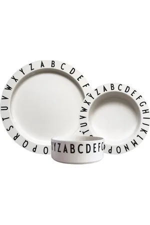 Design Letters Eat & Learn Plate Set White
