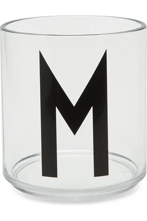 Design Letters Kids Personal Drinking Glass A-Z White