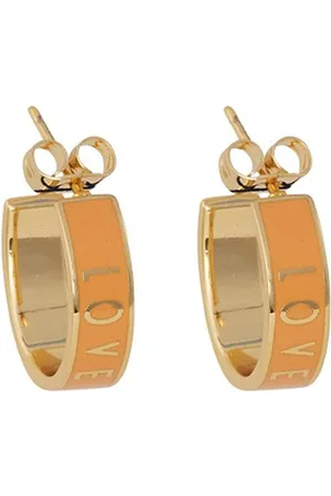 Design Letters Word Candy Earrings Ø16Mm Gold
