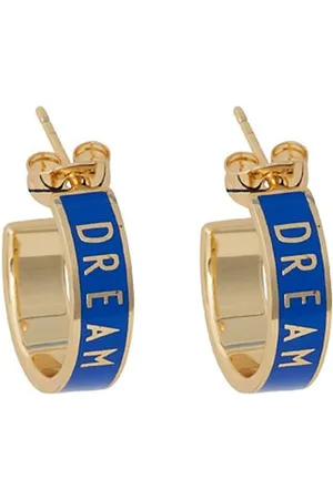 Design Letters Word Candy Earrings Ø16Mm Blue