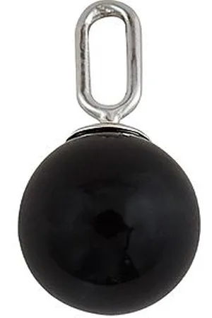 Design Letters St Drop Charm 8Mm Silver Black