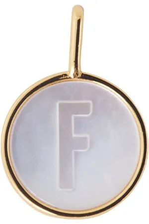 Design Letters Pearl Charm Gold A-Z Gold