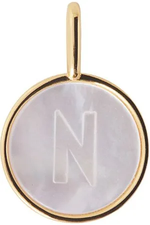 Design Letters Pearl Charm Gold A-Z Gold
