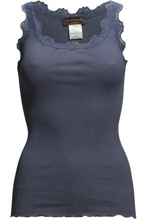 Rosemunde Rwbabette Silk Sl U-Neck Long Lace Navy