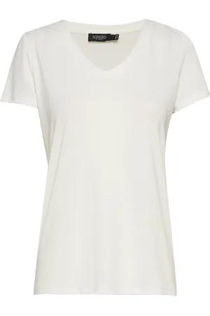 Soaked in Luxury Slcolumbine V-Neck Ss White