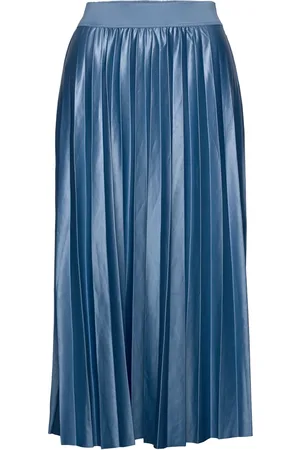 VILA Vinitban Midi Skirt - Noos Blue