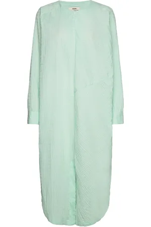Mads Norgaard Crinckle Pop Rosaly Dress Green