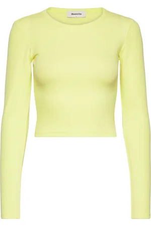 Modstrom Igormd Ls Crop Top Yellow