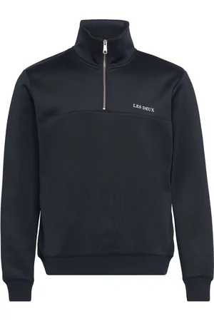 Les Deux Ballier Track Half-Zip Sweatshirt Navy