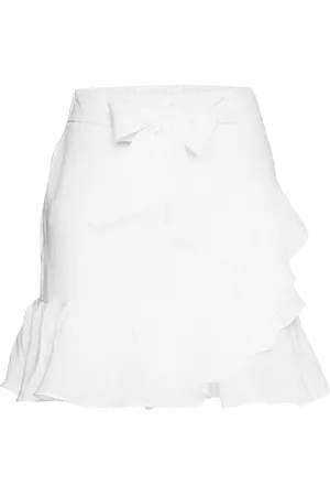 Ella&il Julli Linen Skirt White