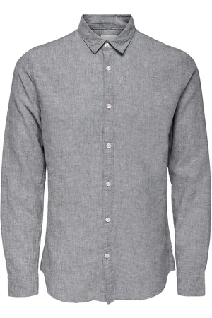Only & Sons Onscaiden Life Ls Solid Linen Shirt Noos Blue