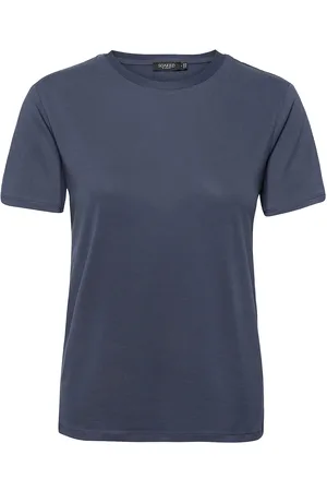 Soaked in Luxury Slcolumbine Crew-Neck T-Shirt Ss Navy