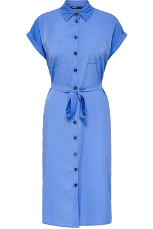 ONLY Onlhannover S/S Shirt Dress Noos Wvn Blue