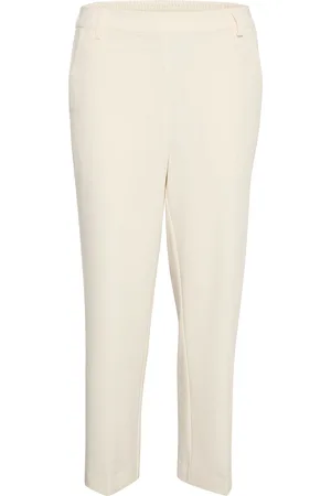 Kaffe Kasakura Hw Cropped Pants White