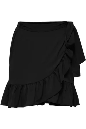 ONLY Onlolivia Wrap Skirt Wvn Black