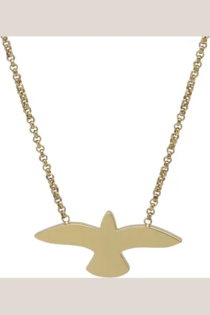 Bud to rose Dove Necklace Gold